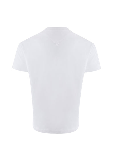 White Cotton T-Shirt with Iconic Logo