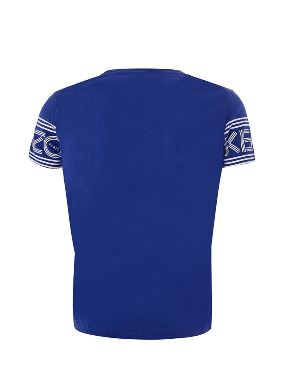 Violet Cotton T-Shirt with Contrasting Logo on Sleeves