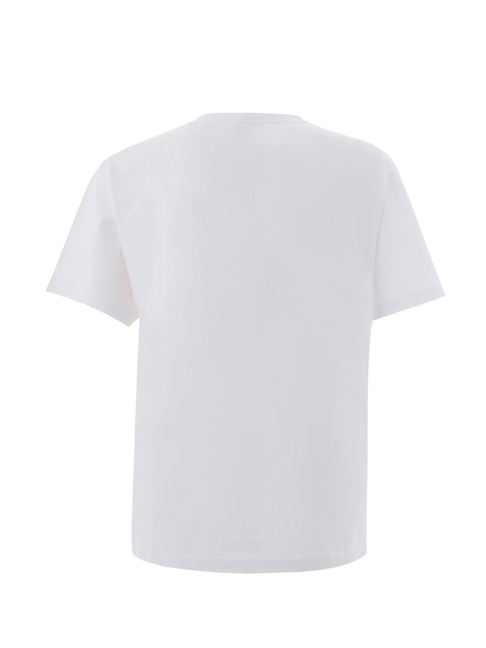 White Cotton T-Shirt with Contrasting Black Tiger Print