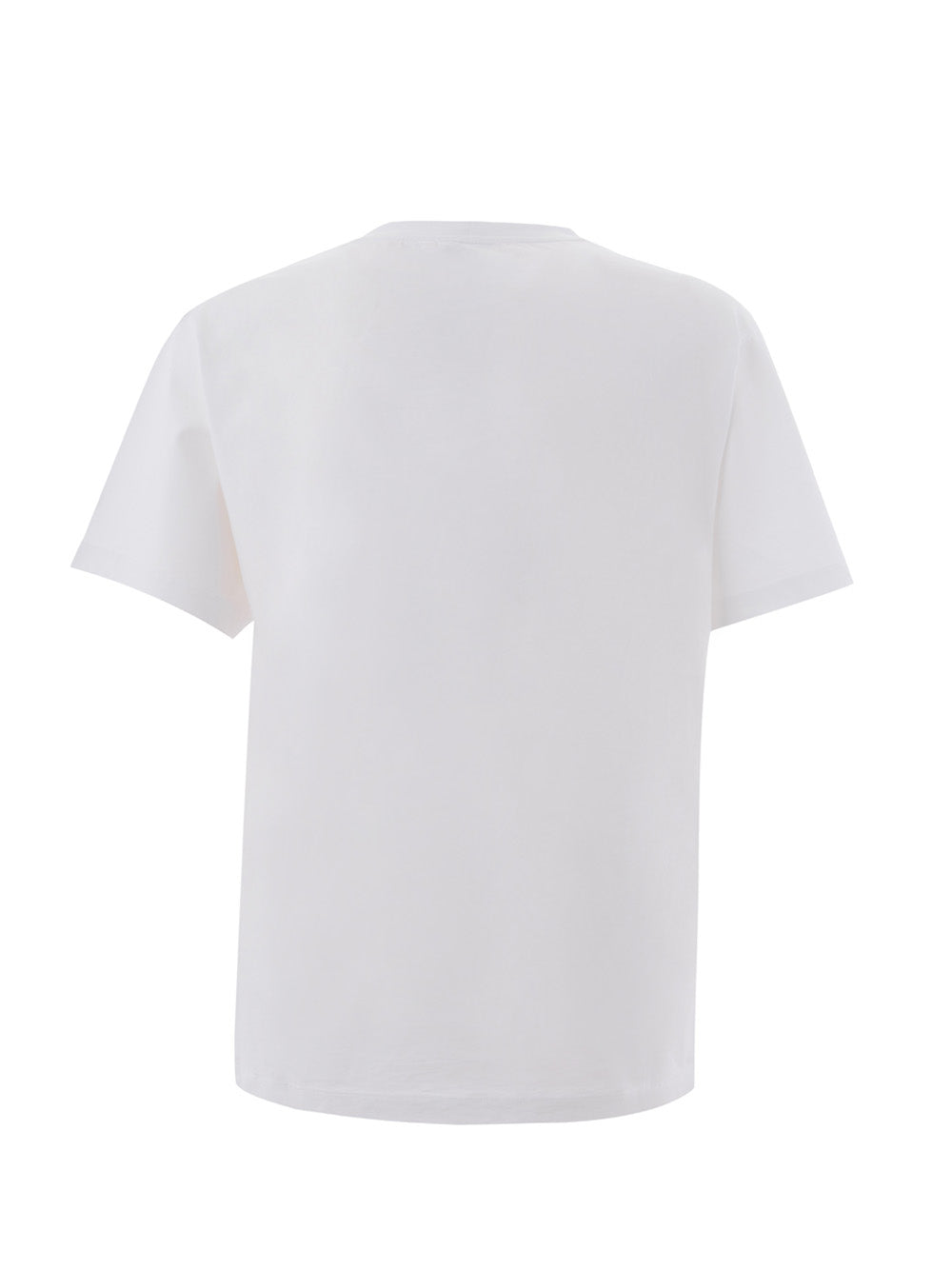 White Cotton T-Shirt with Contrasting Tiger Print