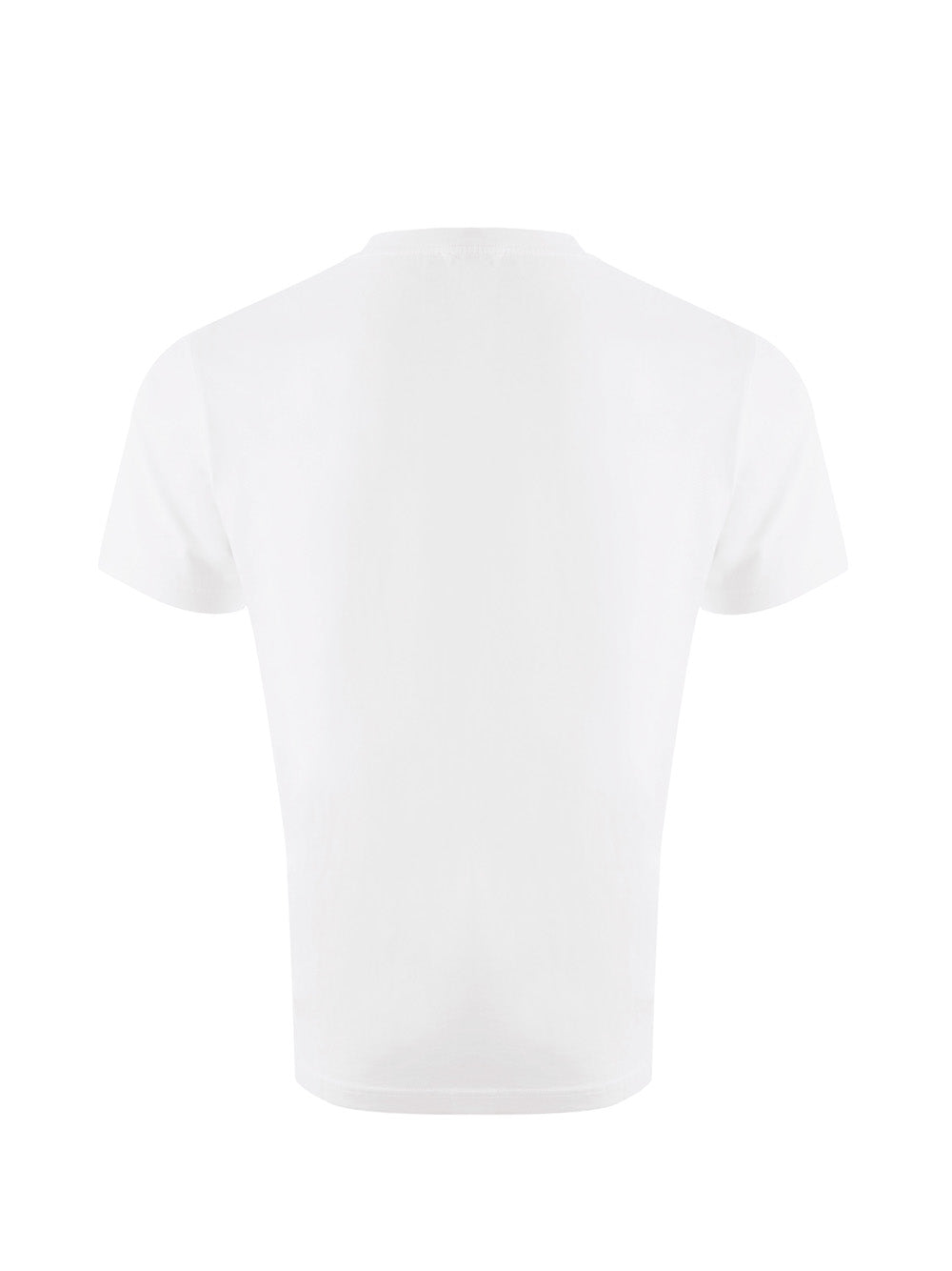 White Cotton T-Shirt with Tiger Print