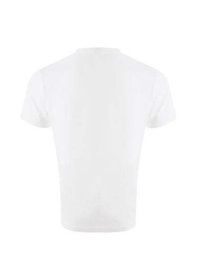 White Cotton T-Shirt with Tiger Print