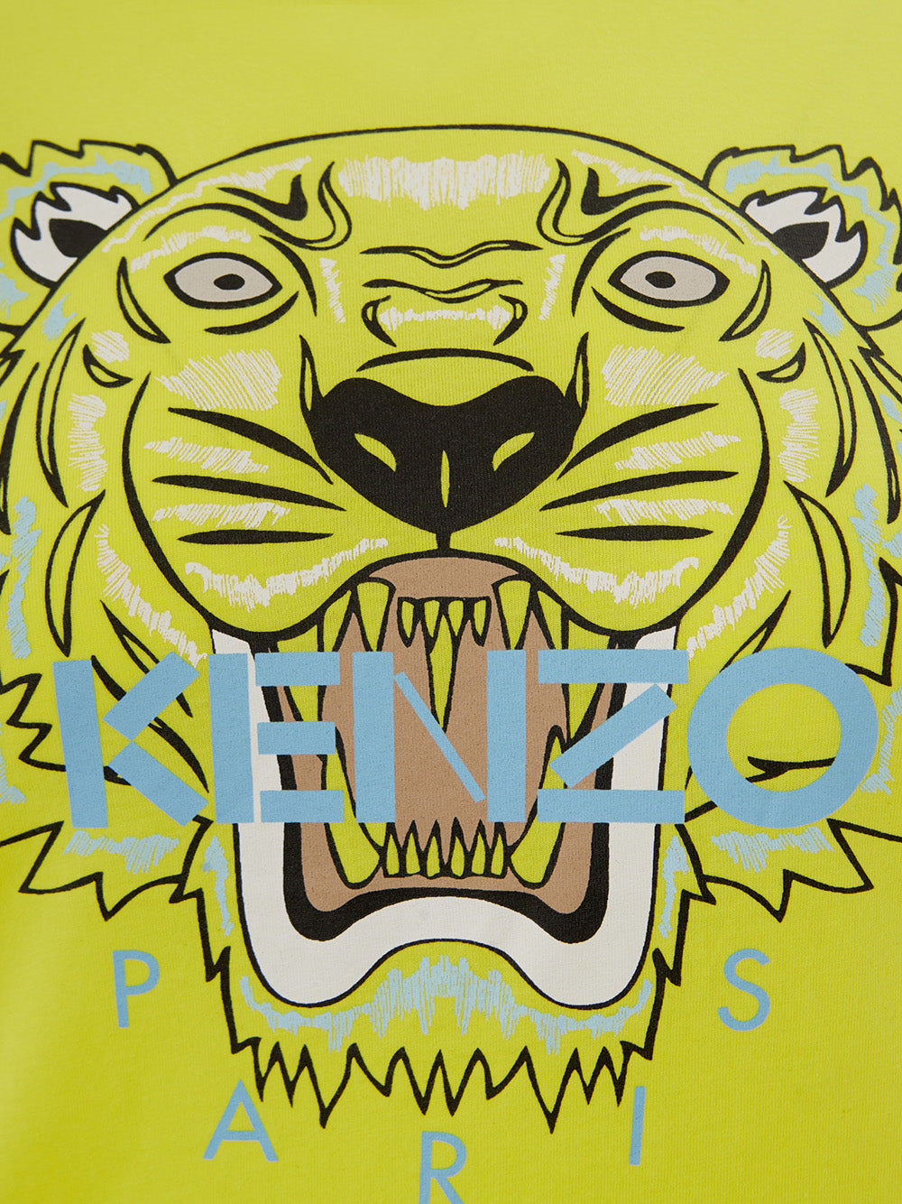 Yellow Printed Cotton Tiger T-Shirt