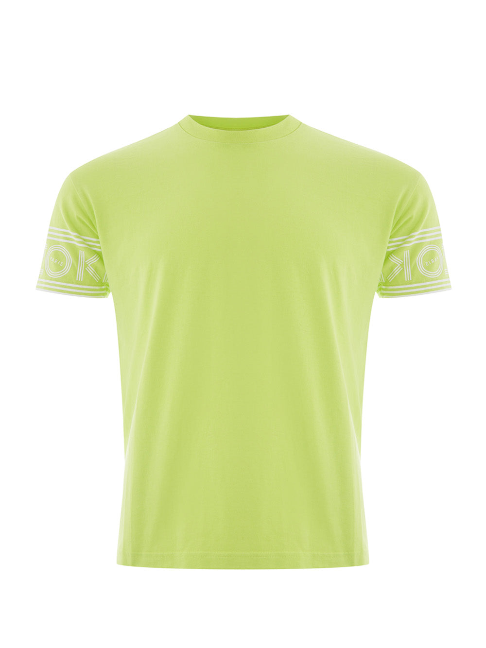 Yellow Cotton T-Shirt with Contrasting Logo on Sleeves