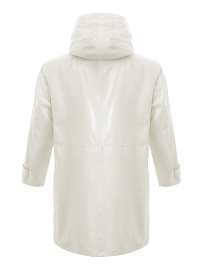 White Long Raincoat