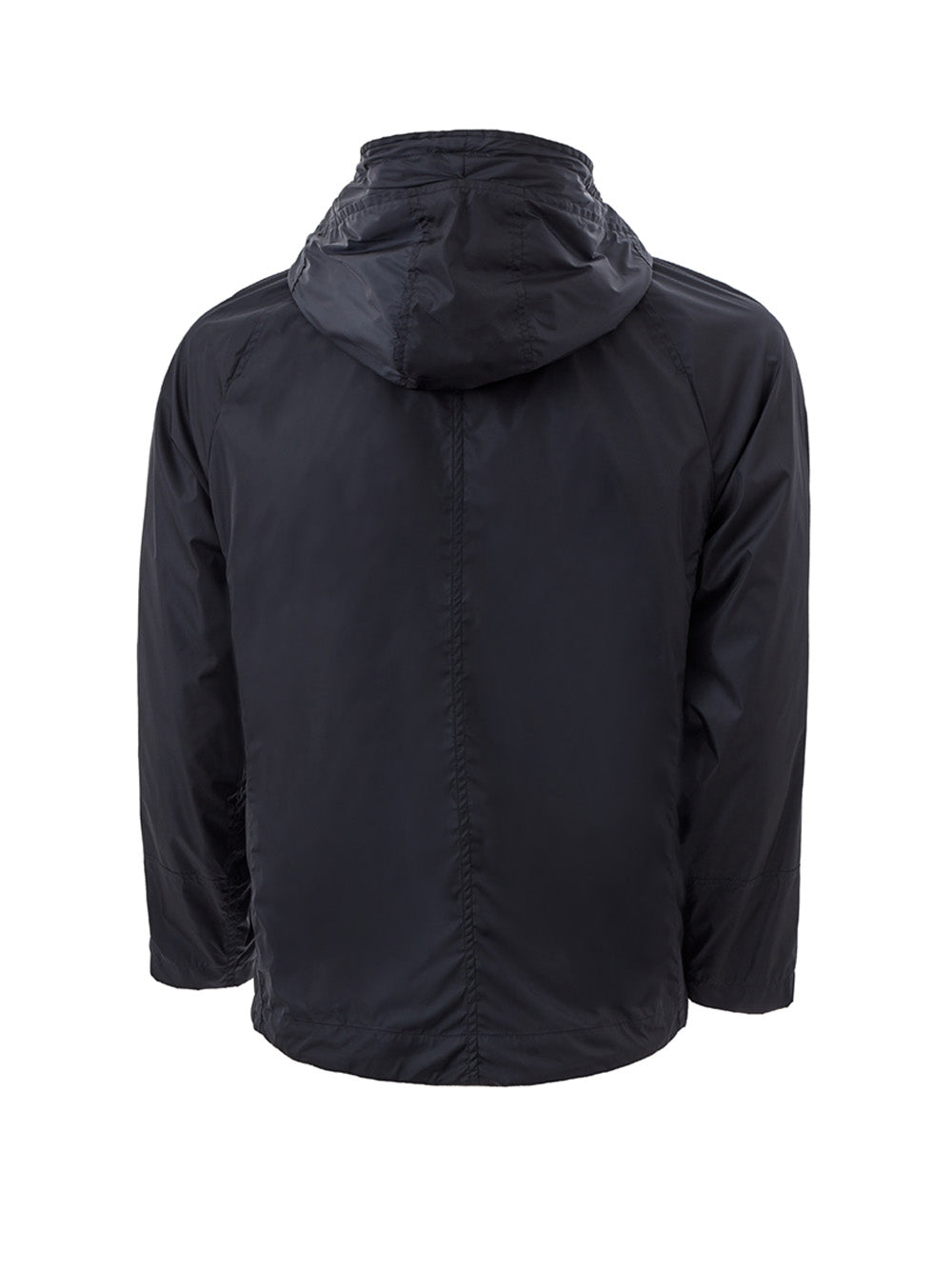 Blue Tech Fabric Hooded Jacket