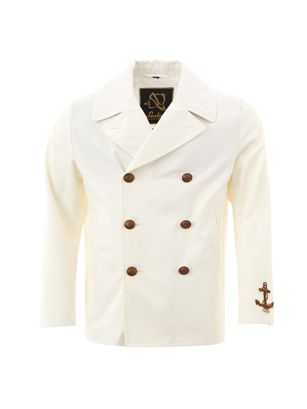 White Cotton Double Breast Jacket