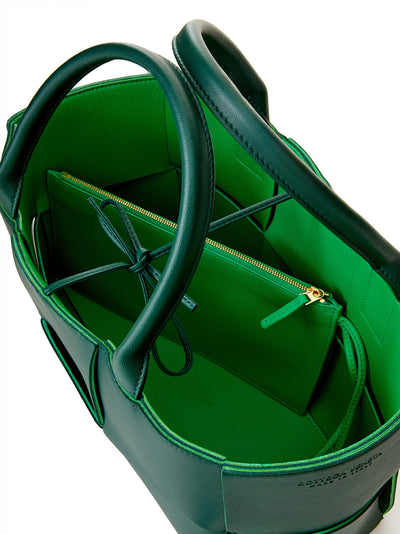 Green Leather Tote Arco Bag