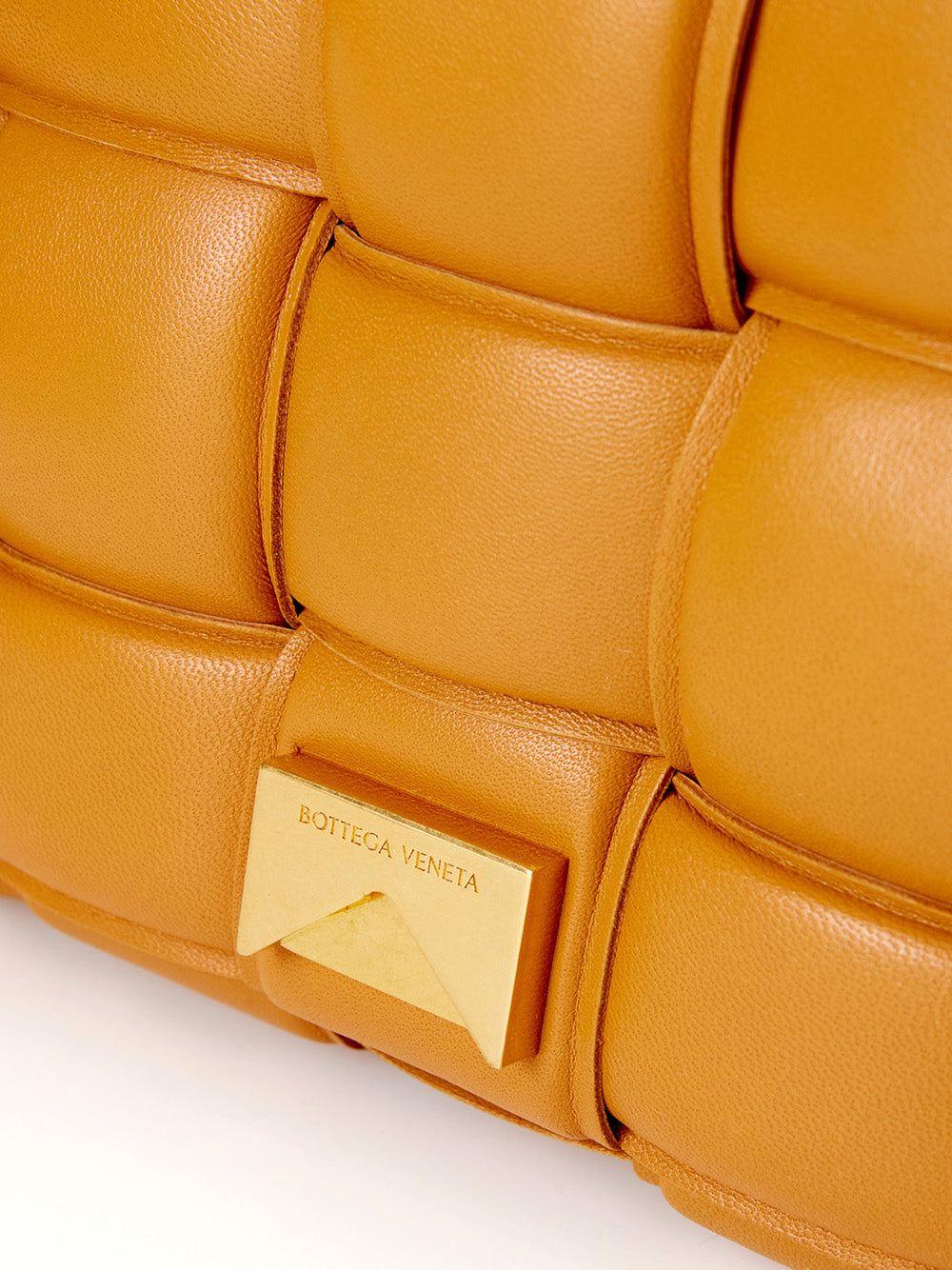 Caramel Padded Cassette Leather Cross Body Bag