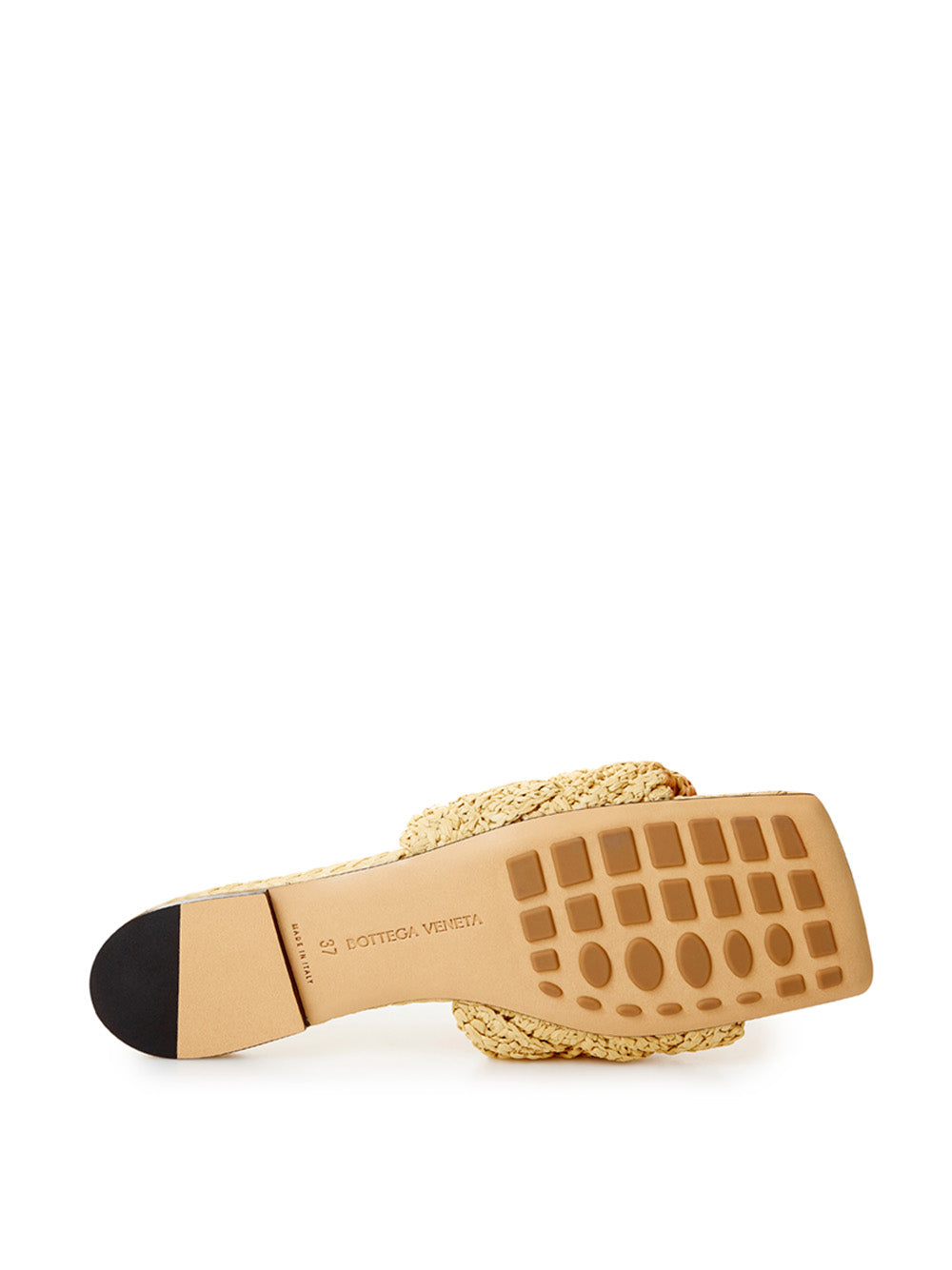 Beige Raffia Mule with Intreccio