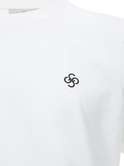 White Cotton T-shirt with Logo