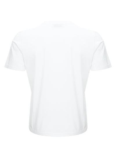 White Cotton T-shirt with Logo