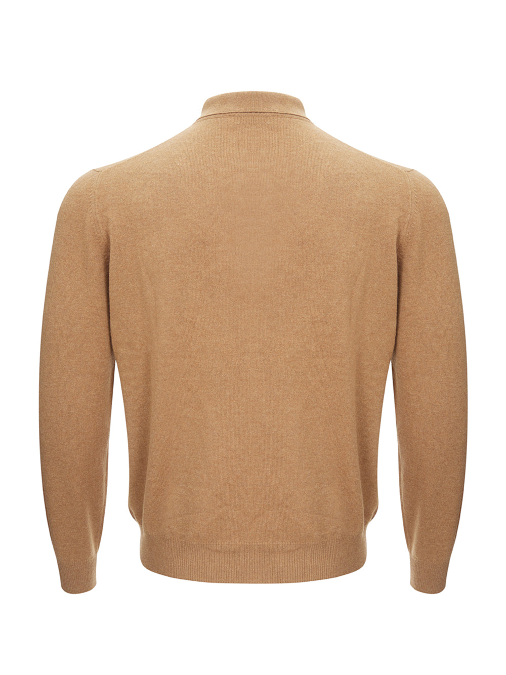 Caramel Wool Polo Sweater