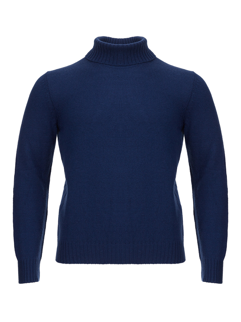 Blue Wool Turtleneck Sweater