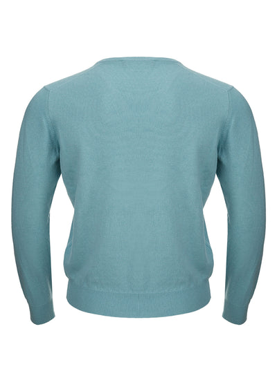 Light Blue Cashmere V-Neck Sweater