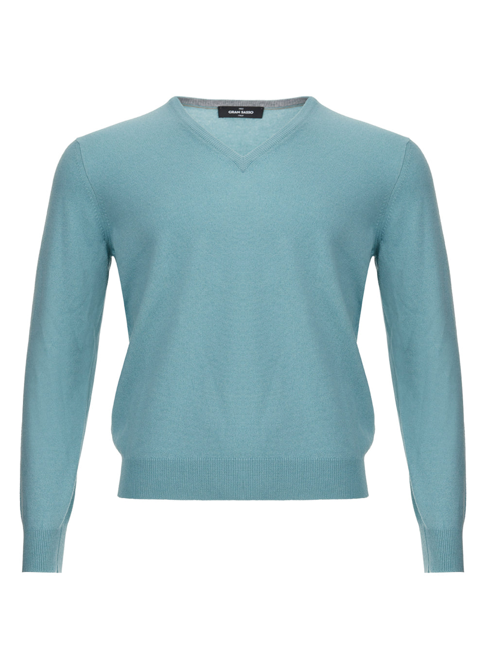 Light Blue Cashmere V-Neck Sweater