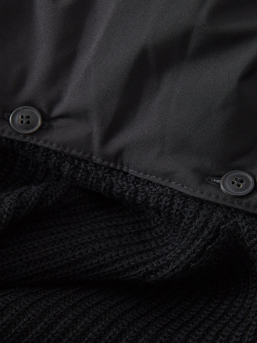 Zipped Black Wool Cardigan