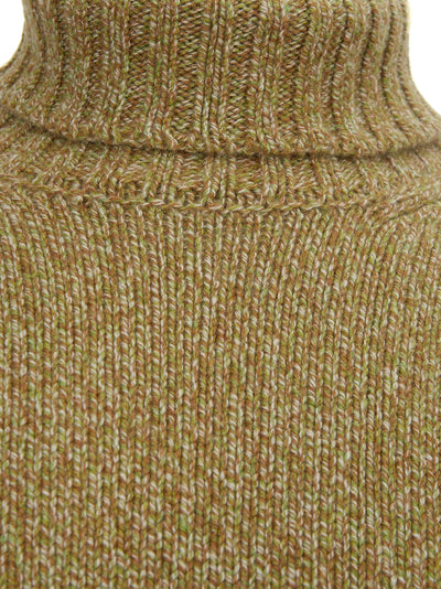 Kaki Cashmere Turtleneck Sweater