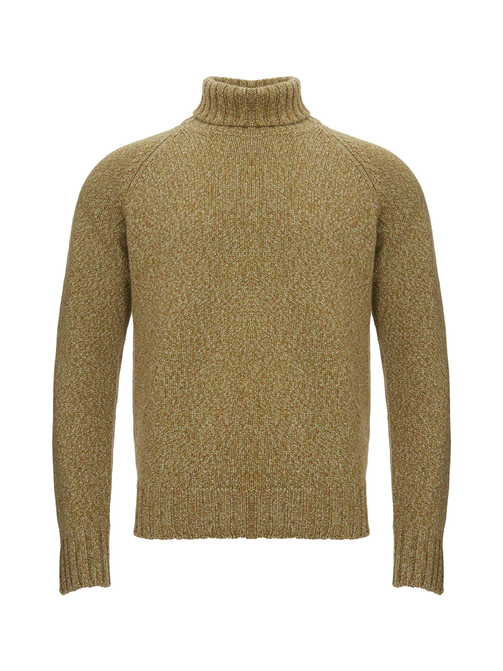 Kaki Cashmere Turtleneck Sweater