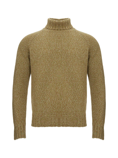 Kaki Cashmere Turtleneck Sweater