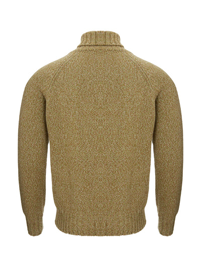 Kaki Cashmere Turtleneck Sweater