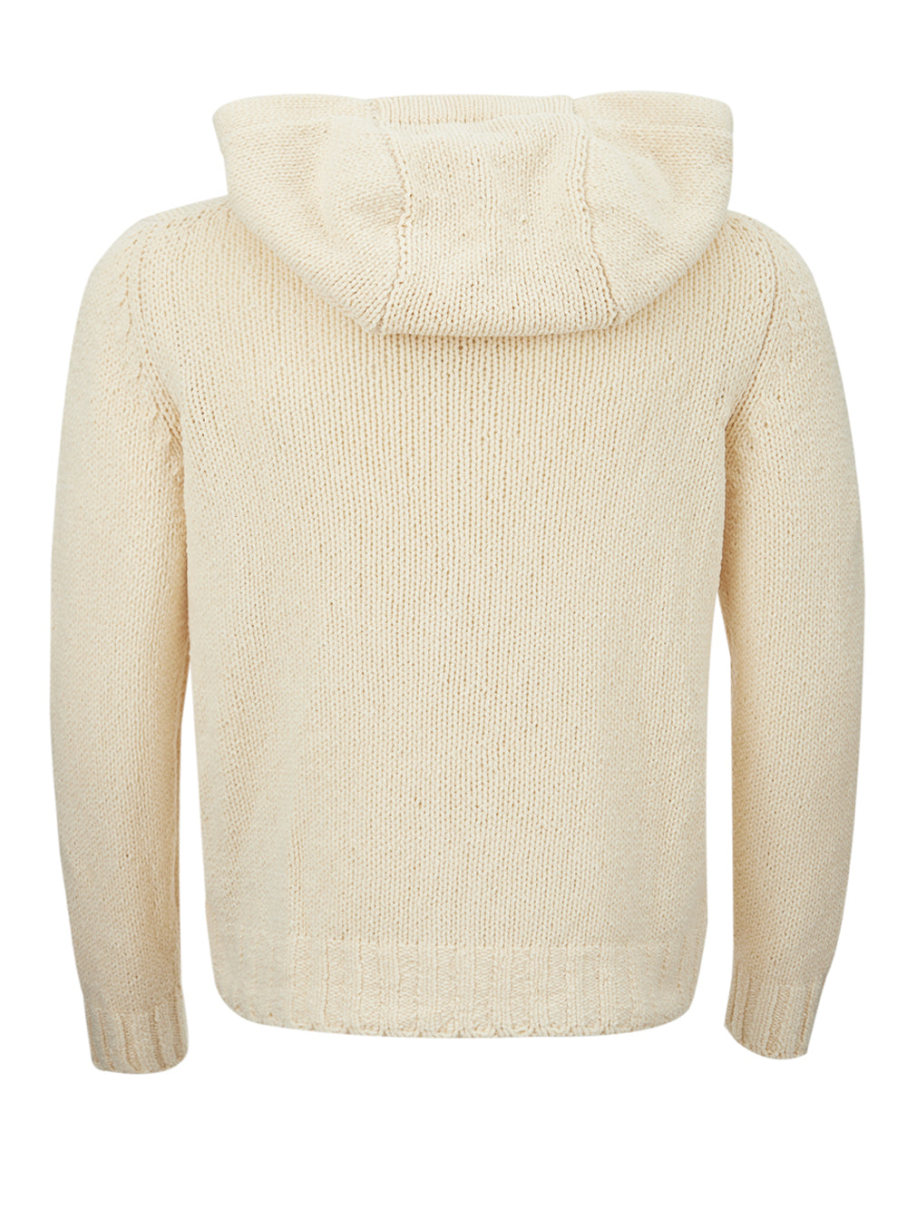 Cream Hooded Cardigan with Zip