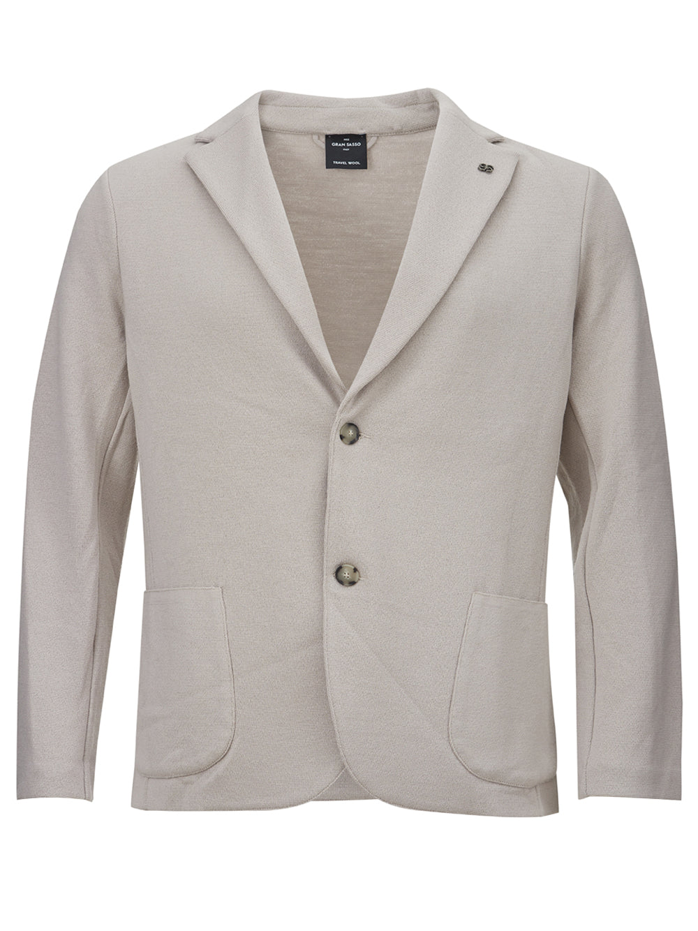 Grey Wool Two Buttons Jacket