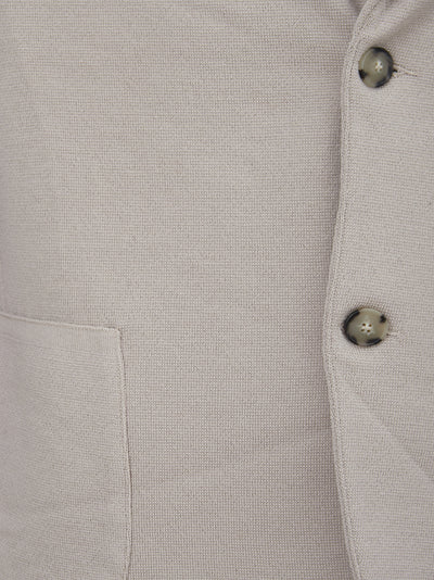 Grey Wool Two Buttons Jacket