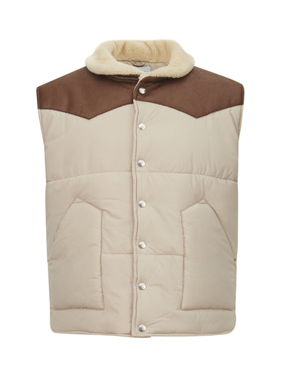 Quilted Beige Vest Jacket