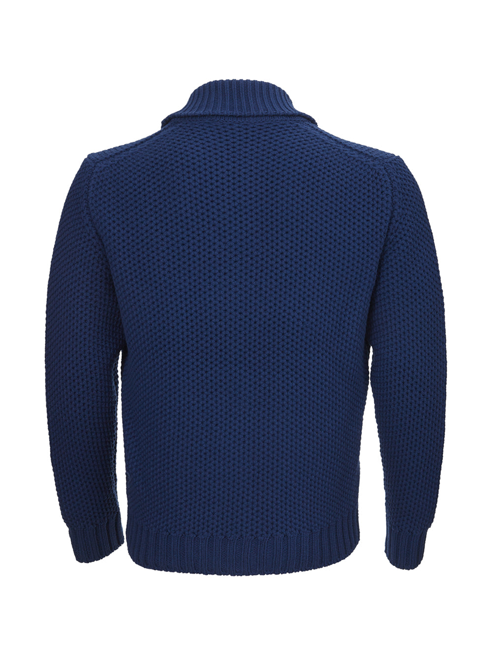 Wool Blu Sweater with Zip