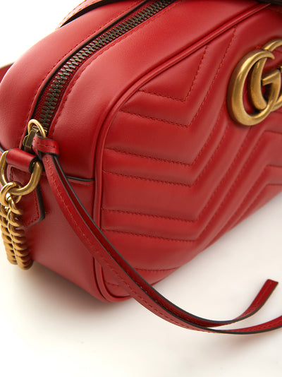 Red Leather Marmont Shoulder Bag