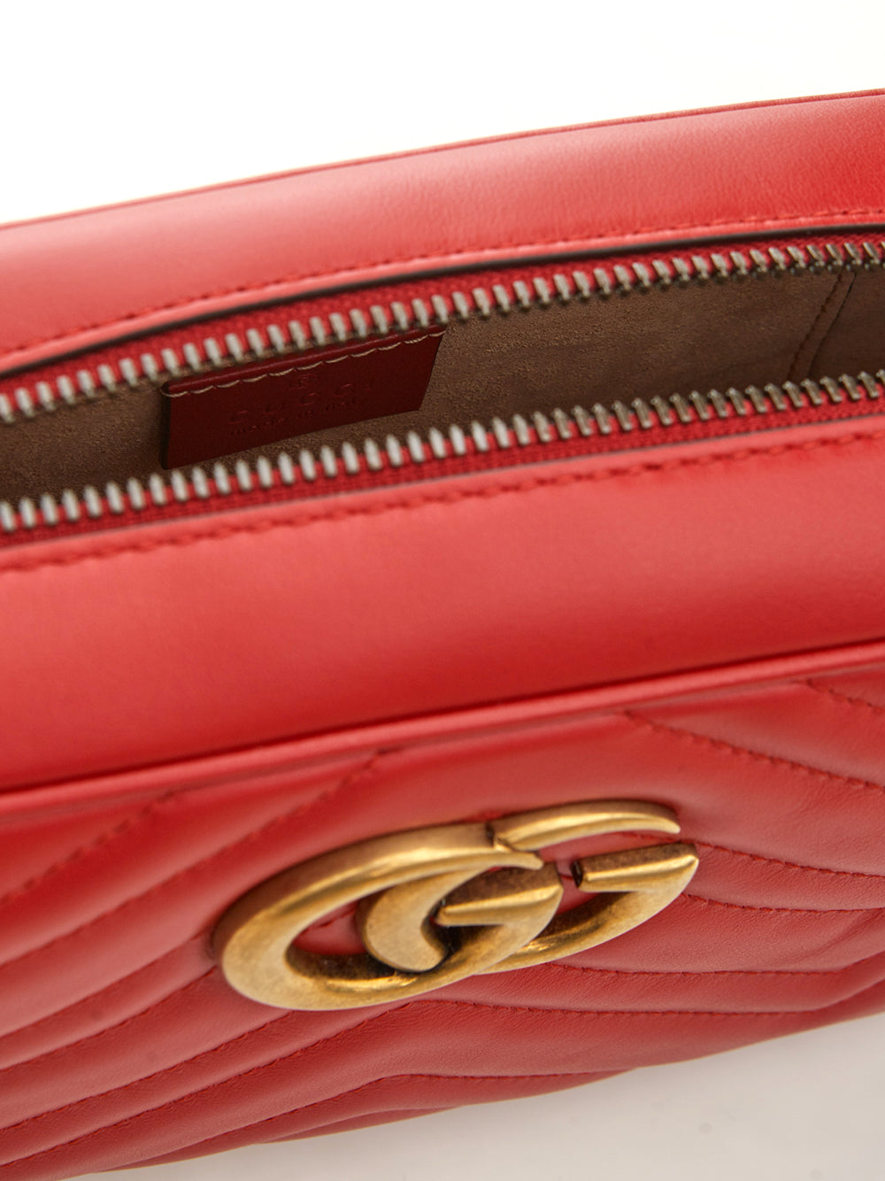 Red Leather Marmont Shoulder Bag