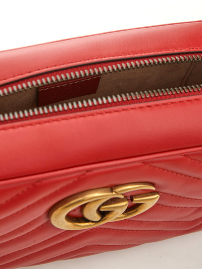 Red Leather Marmont Shoulder Bag