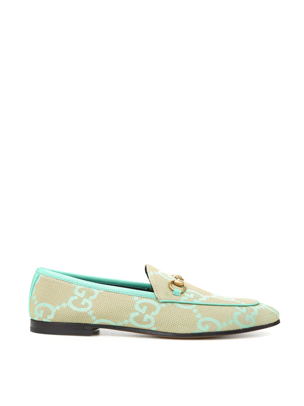 Acquamarina Canvas and Leather GG Loafer