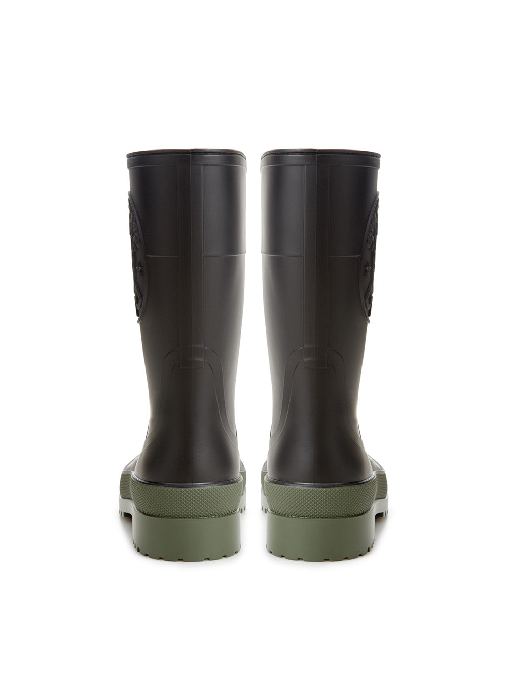 Rubber Black Boots with Logo