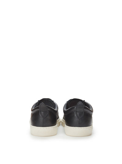 Black Leather Vita-Parcours Sneakers