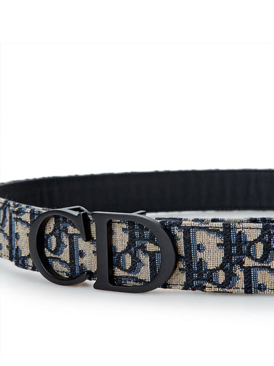 Beige Jacquard Leather CD Belt