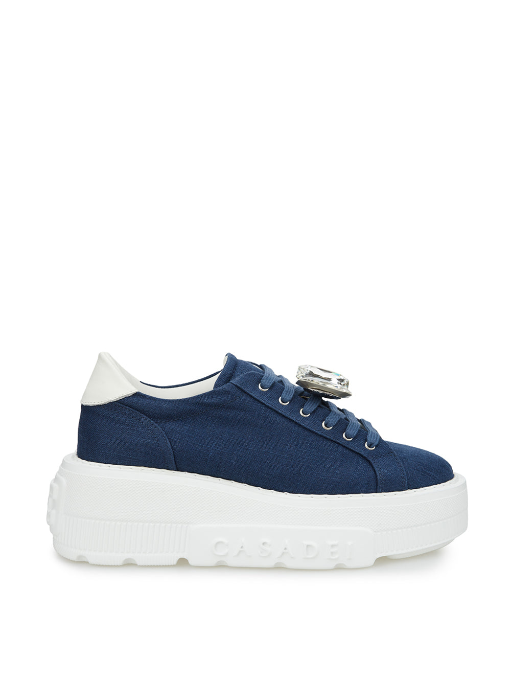 Blu Denim Maxi Platform Sneakers