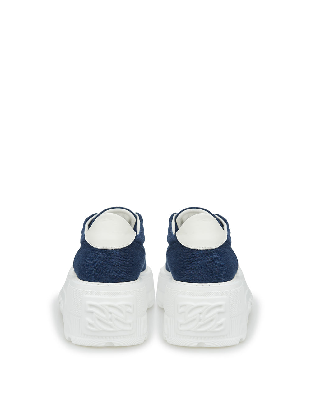 Blu Denim Maxi Platform Sneakers