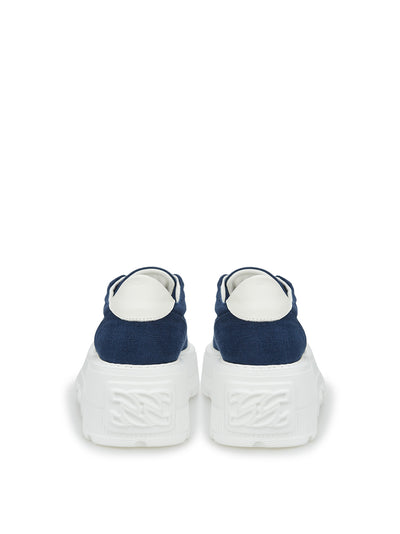 Blu Denim Maxi Platform Sneakers