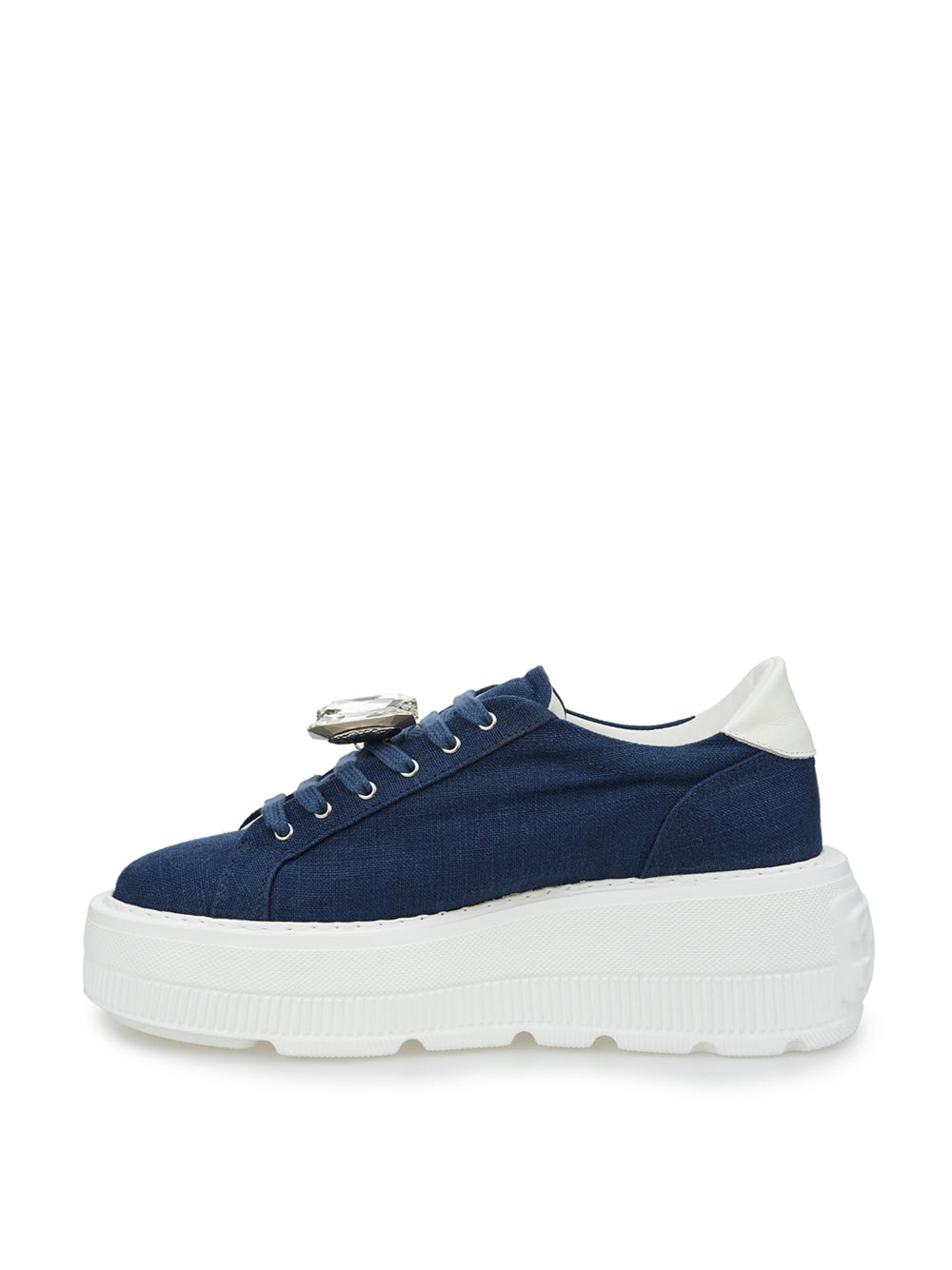 Blu Denim Maxi Platform Sneakers