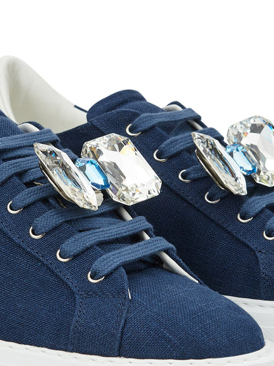 Blu Denim Maxi Platform Sneakers