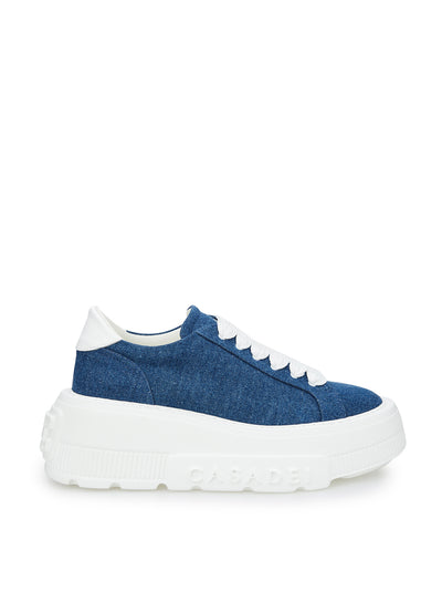 Blu Denim Maxi Platform Sneakers