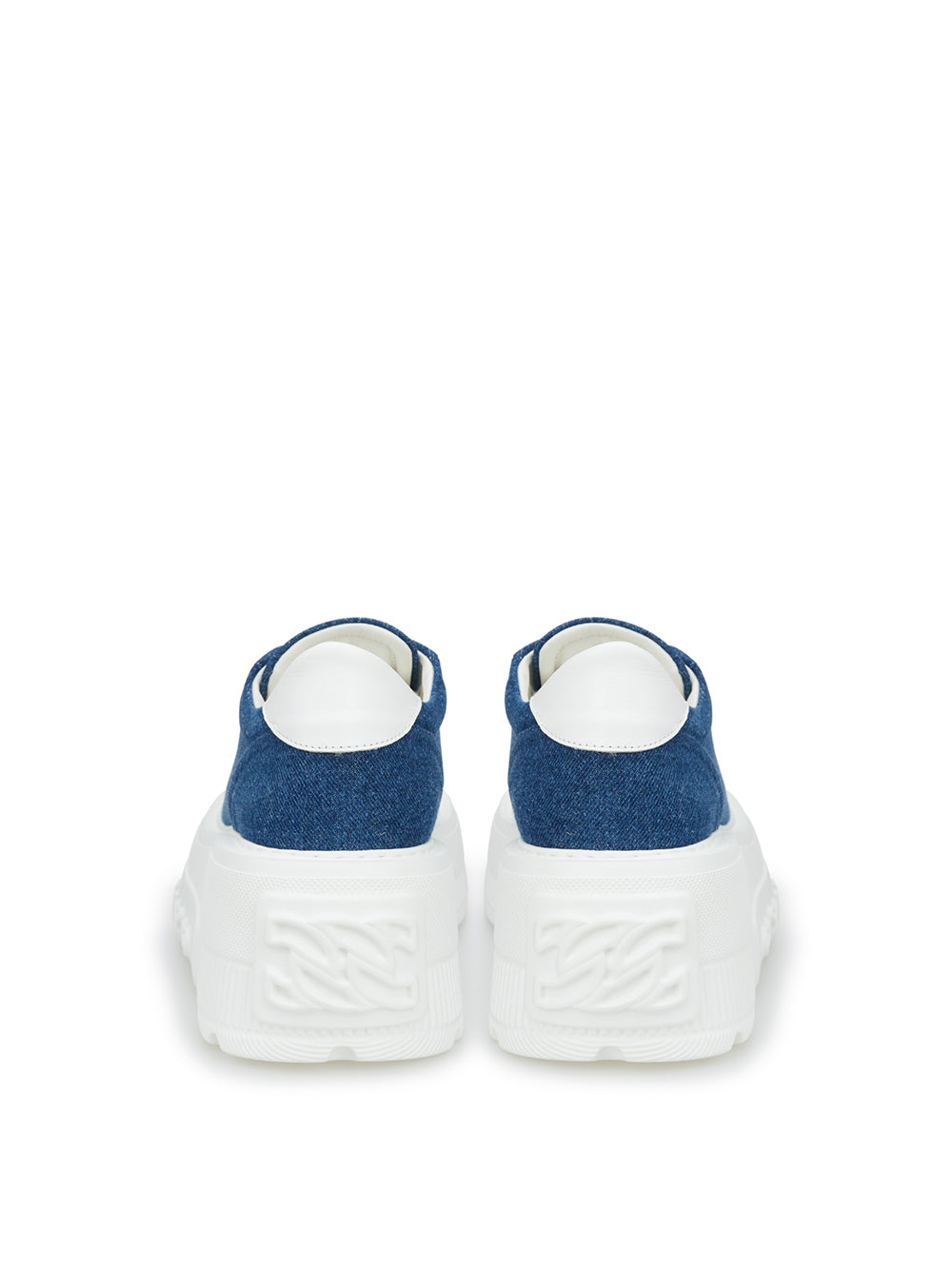 Blu Denim Maxi Platform Sneakers