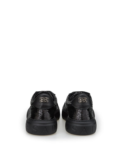 Black Sequins Off-Road Sneakers