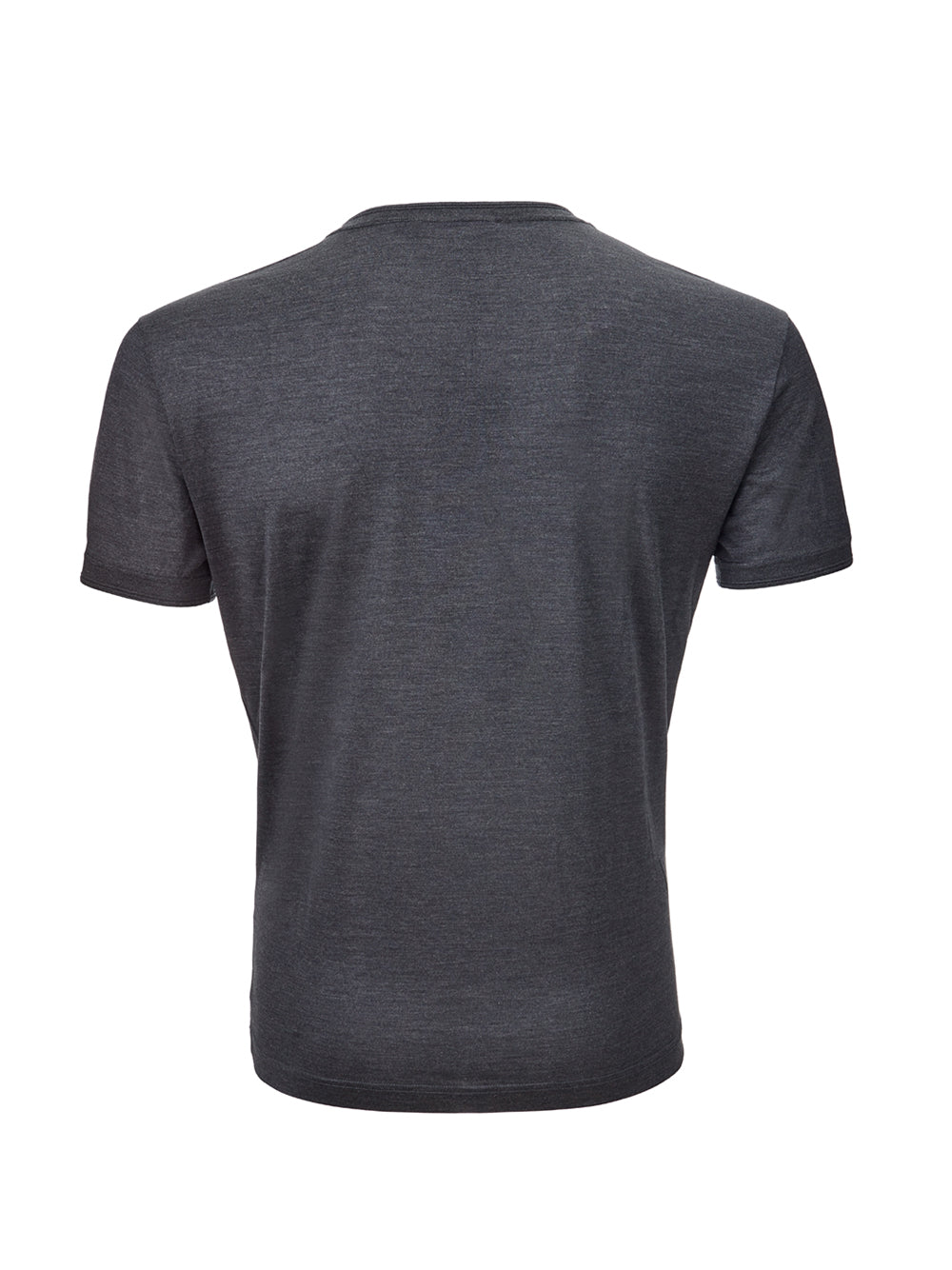 Grey Silk V-Neck T-shirt