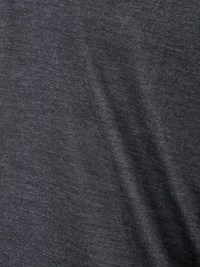 Grey Silk V-Neck T-shirt