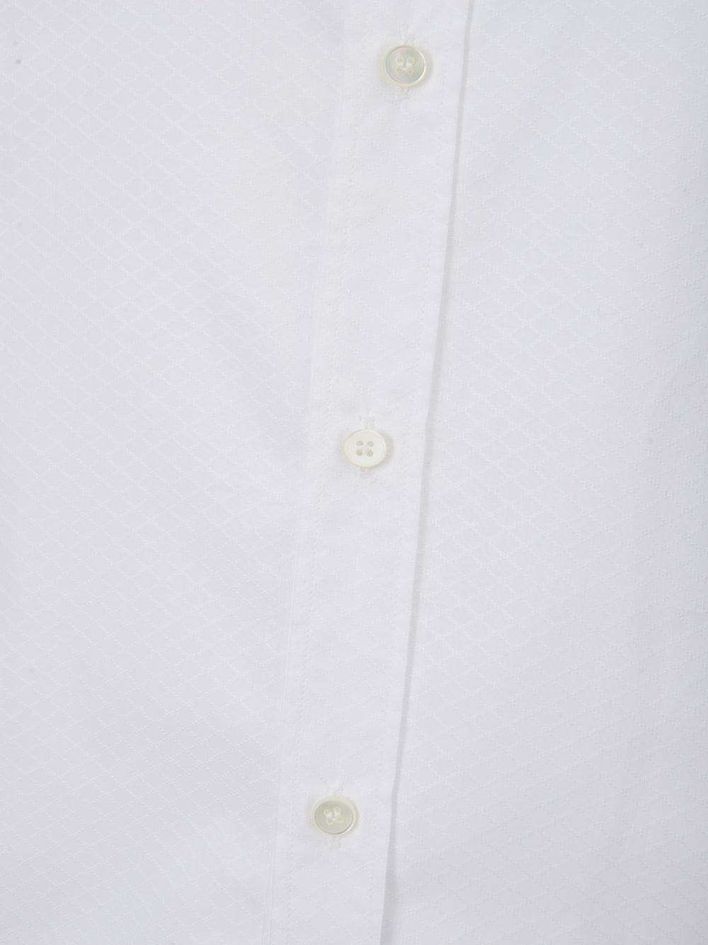 White Cotton Shirt with Micro Honeycomb detail