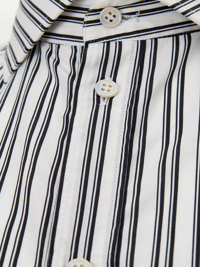 Black and White Striped Cotton Shirt