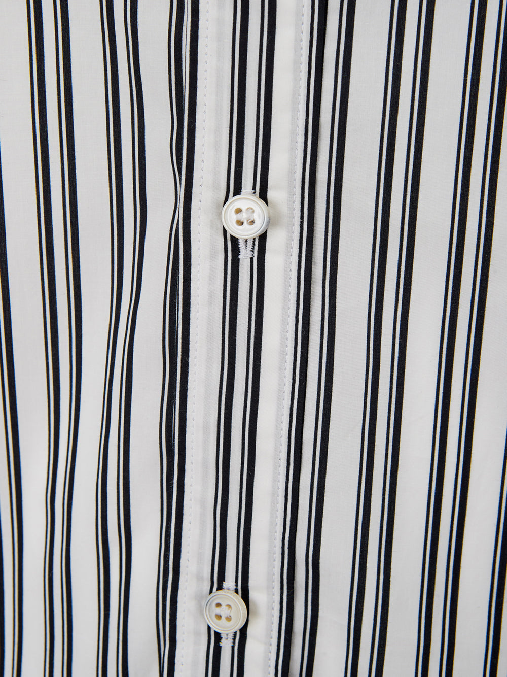 Black and White Striped Cotton Shirt